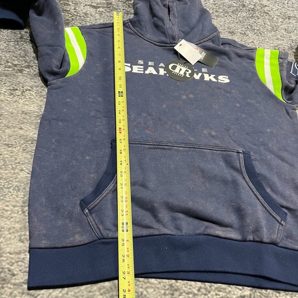 NWT Seattle Seahawks Darius Rucker Hoodie Sweatshirt Mens Medium NFL Blue - Picture 9 of 10